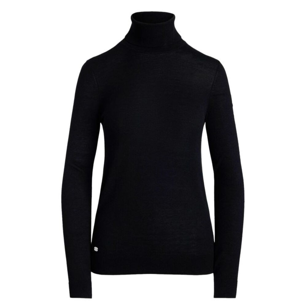 Lauren Ralph Lauren Womens Silk-Blend Turtleneck Sweater Large Black - NWT